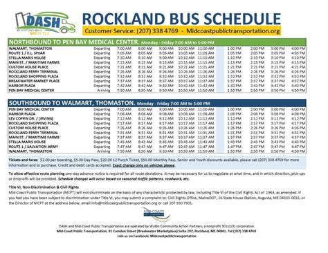 rockland bus schedule.